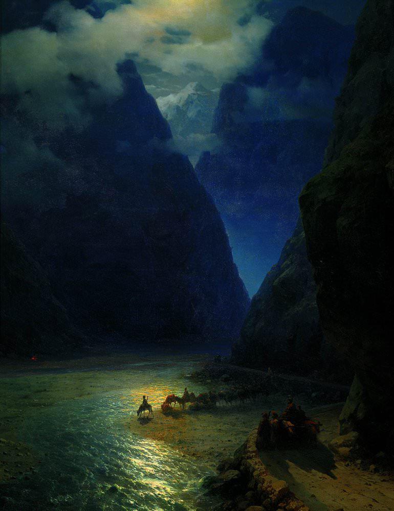Aivazovsky "Darial Gorge" Canvas Print | Nautical Art FOSHE ART