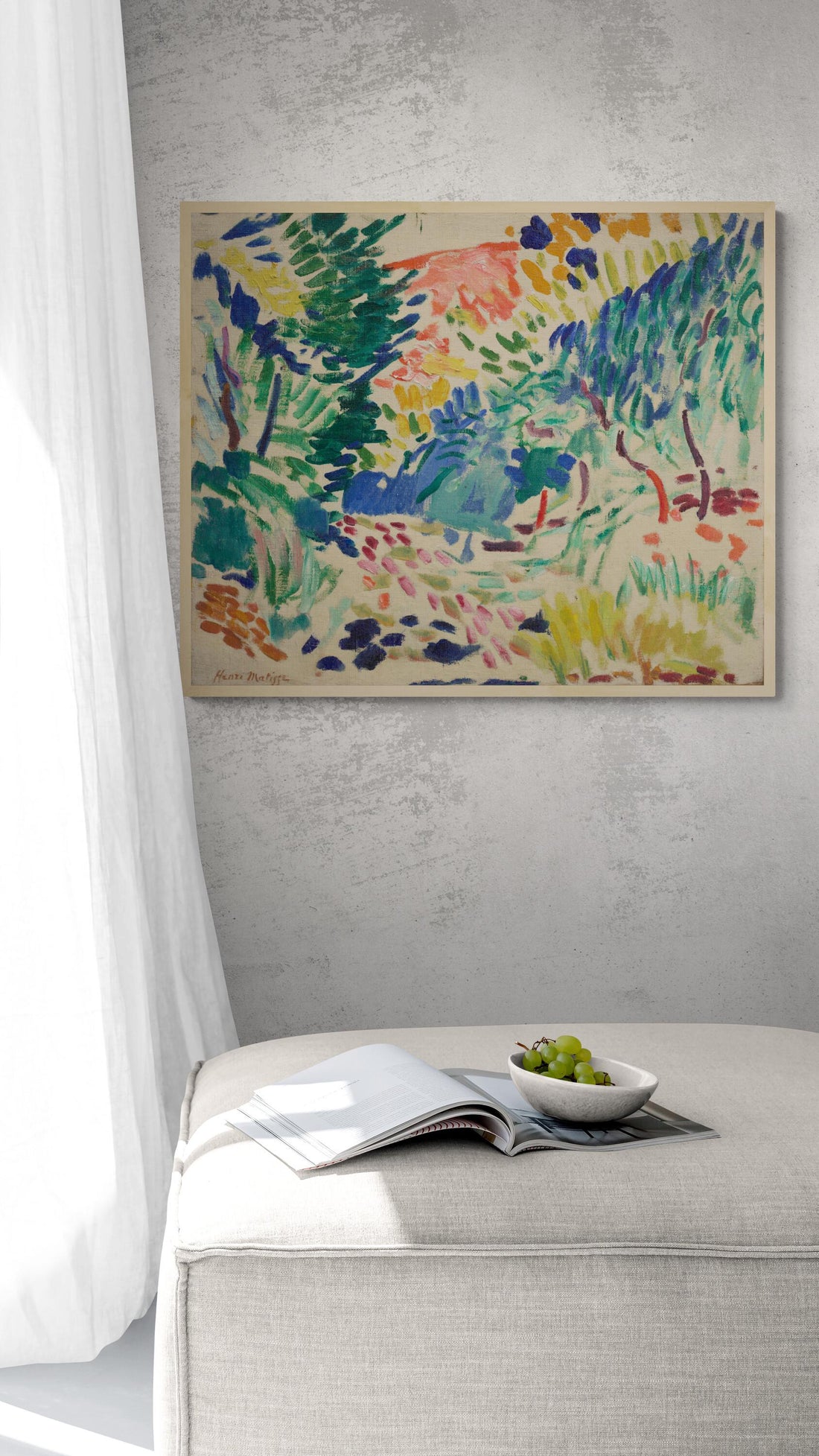 Matisse Landscape at Collioure Print, Giclee Fine Art Paper, Canvas, Hand Finished 3D FOSHE ART