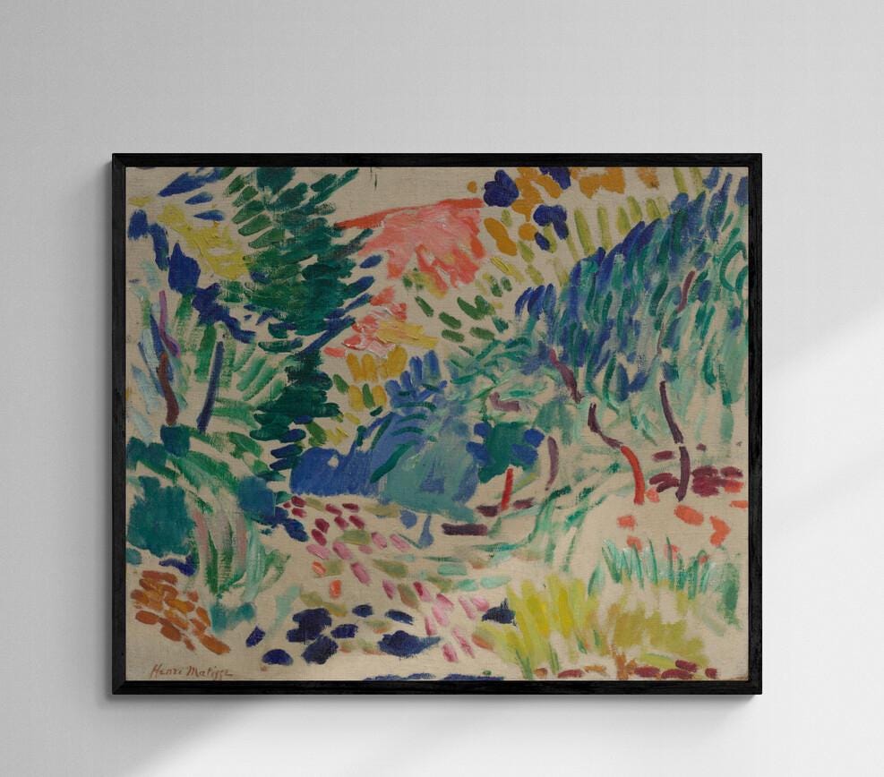 Henri Matisse Landscape at Collioure Giclee Print, Floating Frame FOSHE ART