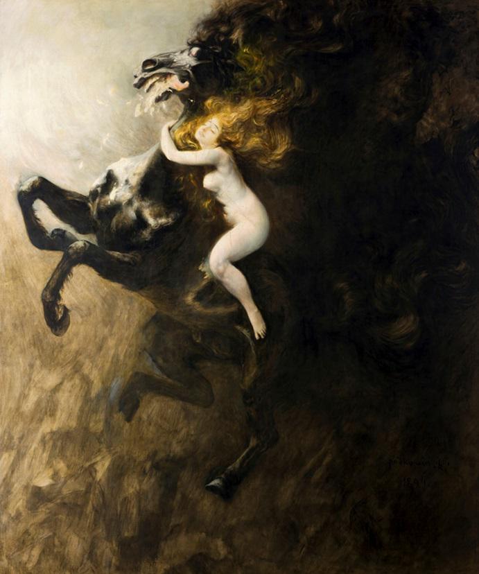 Władysław Podkowiński: Frenzy of Exultations (1894), canvas Gliclee or Hand-Finished premium print with brush strokes FOSHE ART