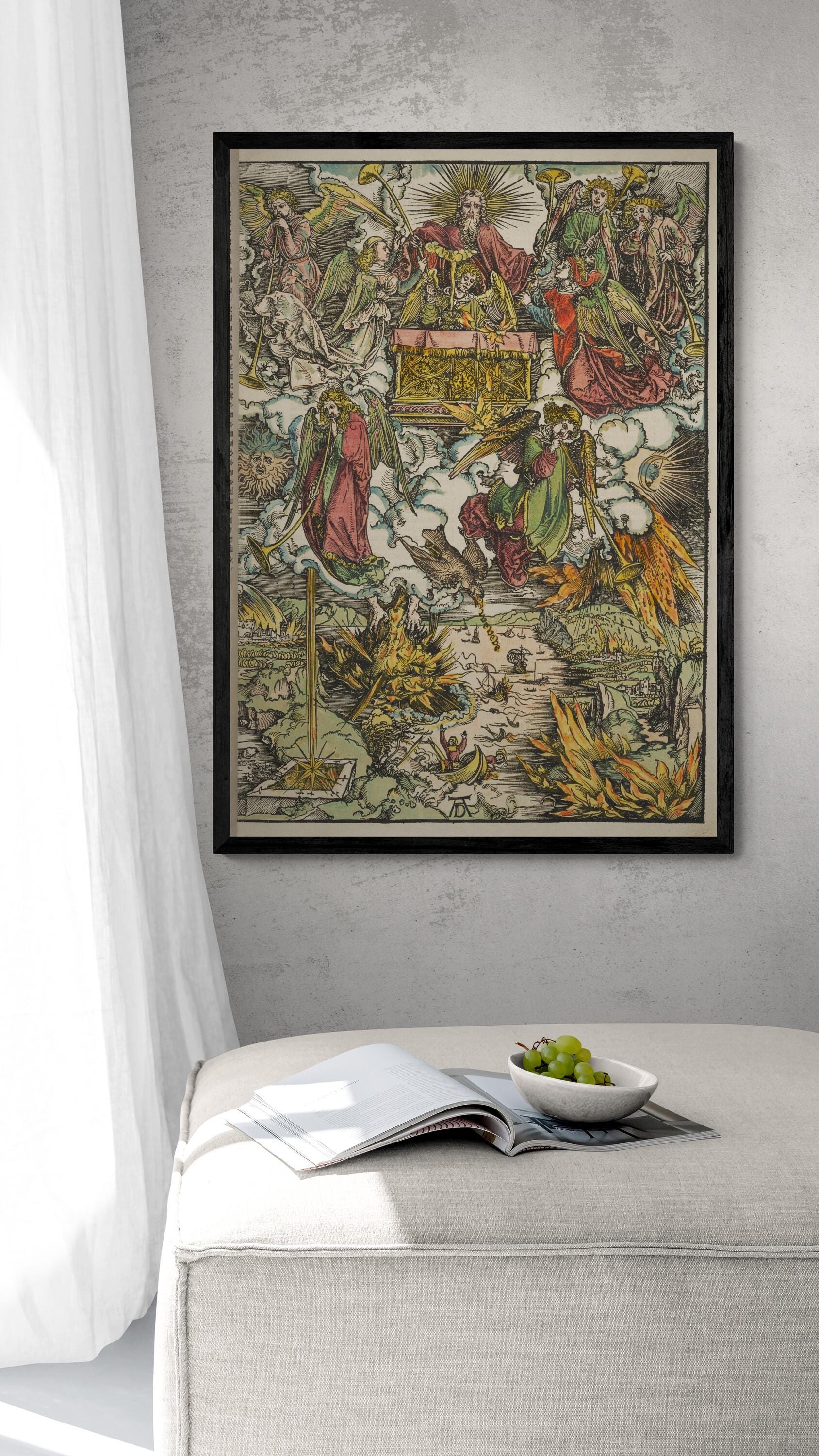 The Apocalypse by Albrecht Dürer, Home Wall Decor Print, Heavyweight paper / real art canvas, Print on canvas or paper, original large art FOSHE ART