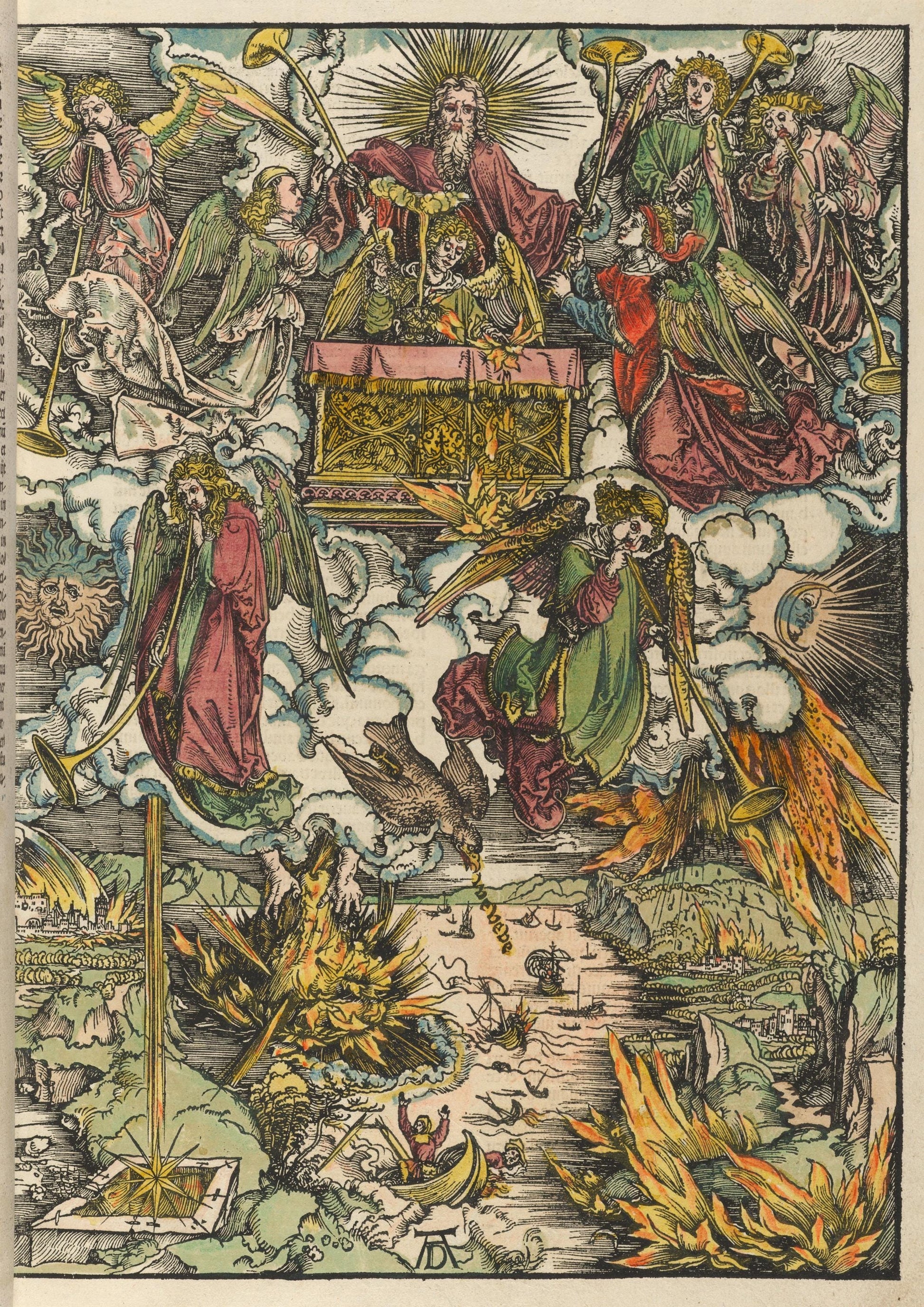 The Apocalypse by Albrecht Dürer, Home Wall Decor Print, Heavyweight paper / real art canvas, Print on canvas or paper, original large art FOSHE ART