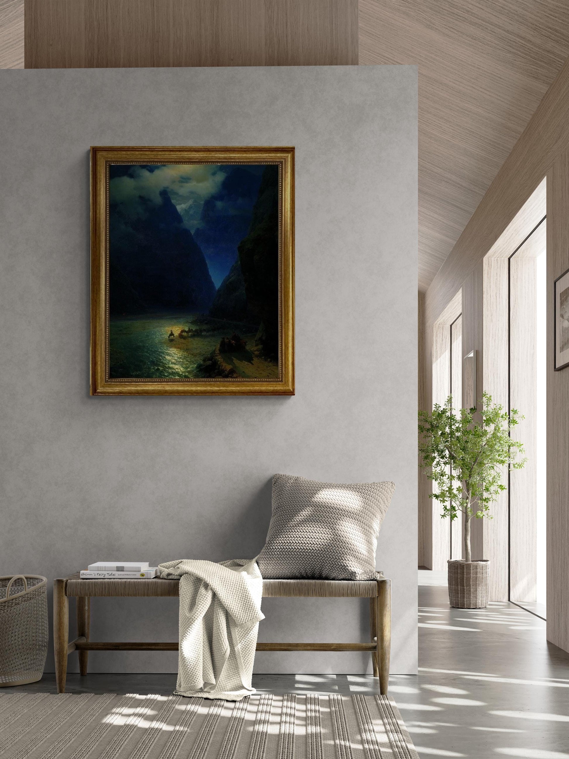 Darial George by Aivazovsky- Museum-Quality Reproduction Print | Hand-Stretched Canvas Print for Elegant Home & Office Decor | Ready to hang FOSHE ART