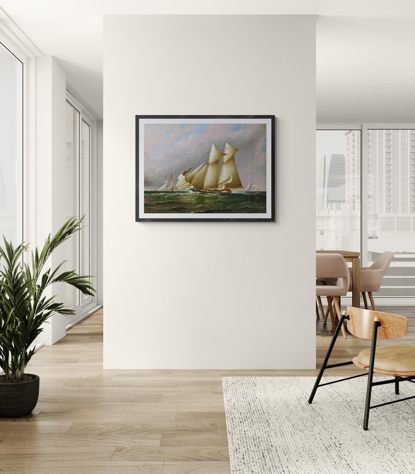 Schooner Idler, New York Yacht Club Regatta, Giclee Print Reproduction Painting, Heavyweight print on Fineart paper or museum quality poster FOSHE ART