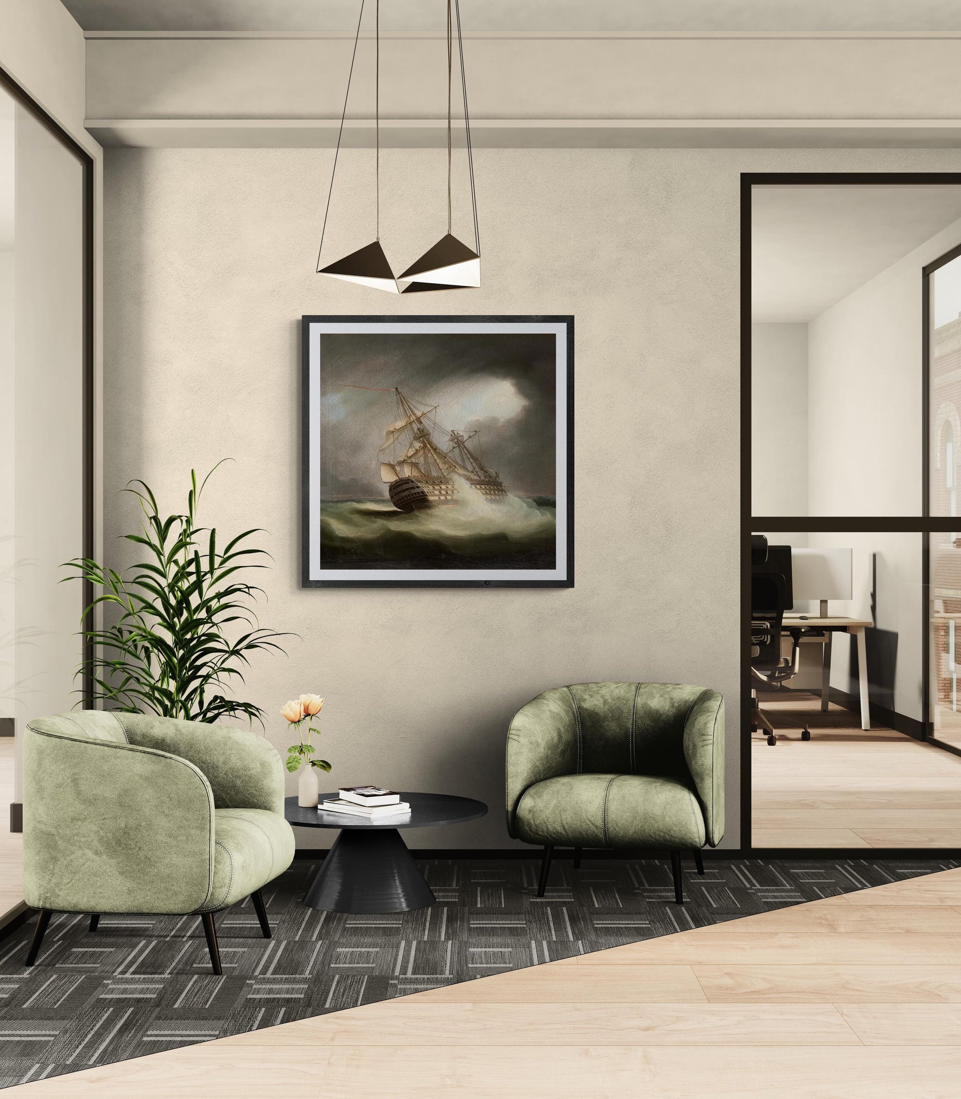 HMS VICTORY, James Buttersworth, Nautical Vintage Wall Decor with Sailboat, Heavyweight print on Fineart paper or museum quality poster FOSHE ART