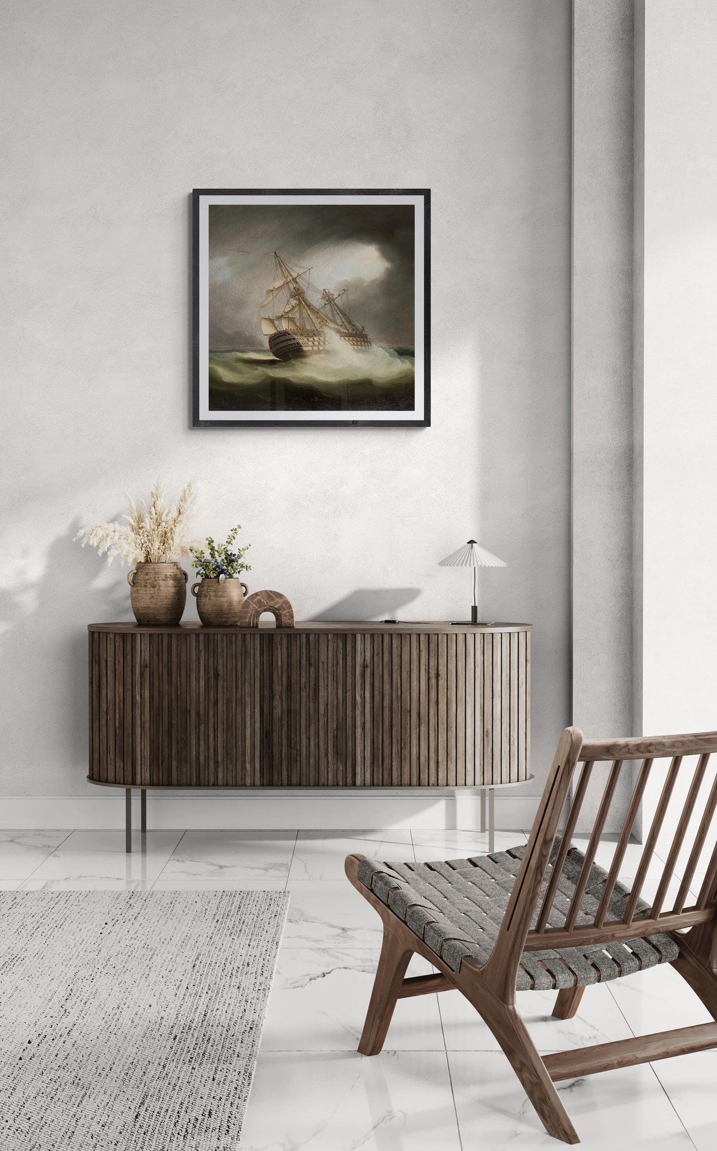 HMS VICTORY, James Buttersworth, Nautical Vintage Wall Decor with Sailboat, Heavyweight print on Fineart paper or museum quality poster FOSHE ART