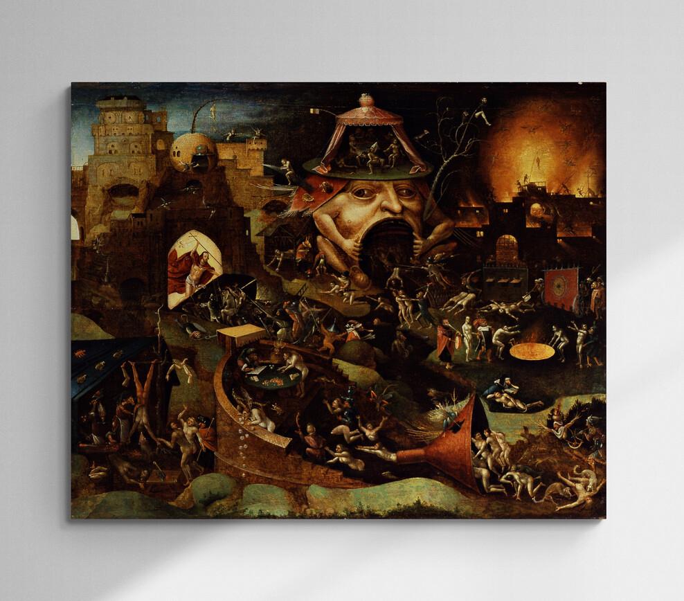 Christ in Limbo: Hieronymus Bosch, Wall Decor Giclee Art Print Canvas Prints, Poster or 3D Hand Finished Premium Print, original large art, FOSHE ART