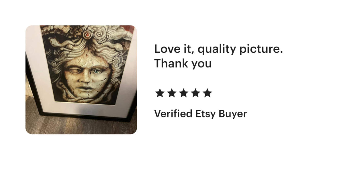 MEDUSA Giclée Fine Art Print of Mythical Creature from original oil painting modern home decoration gift idea for Greek mythology lovers FOSHE ART