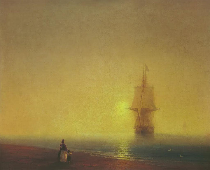 Aivazovsky "Morning at Sea" Canvas Art Print: Textured Brush Strokes FOSHE ART