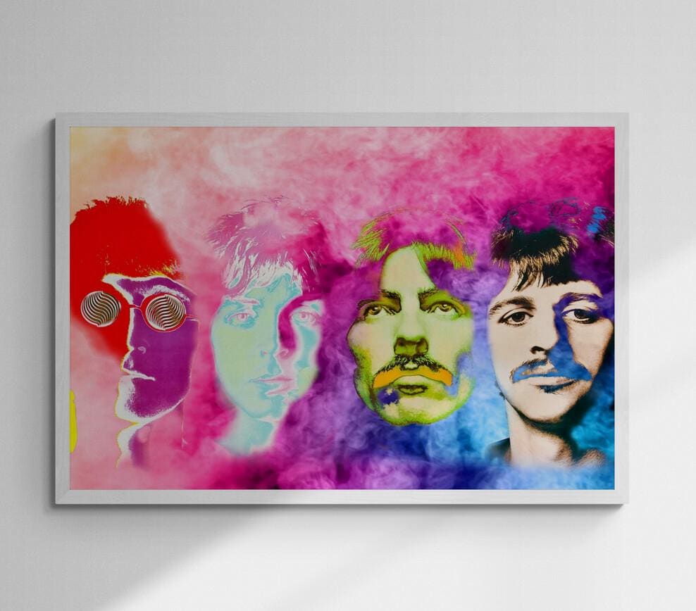 The Beatles Art Print, John Lennon, Giclee Paper or Canvas FOSHE ART