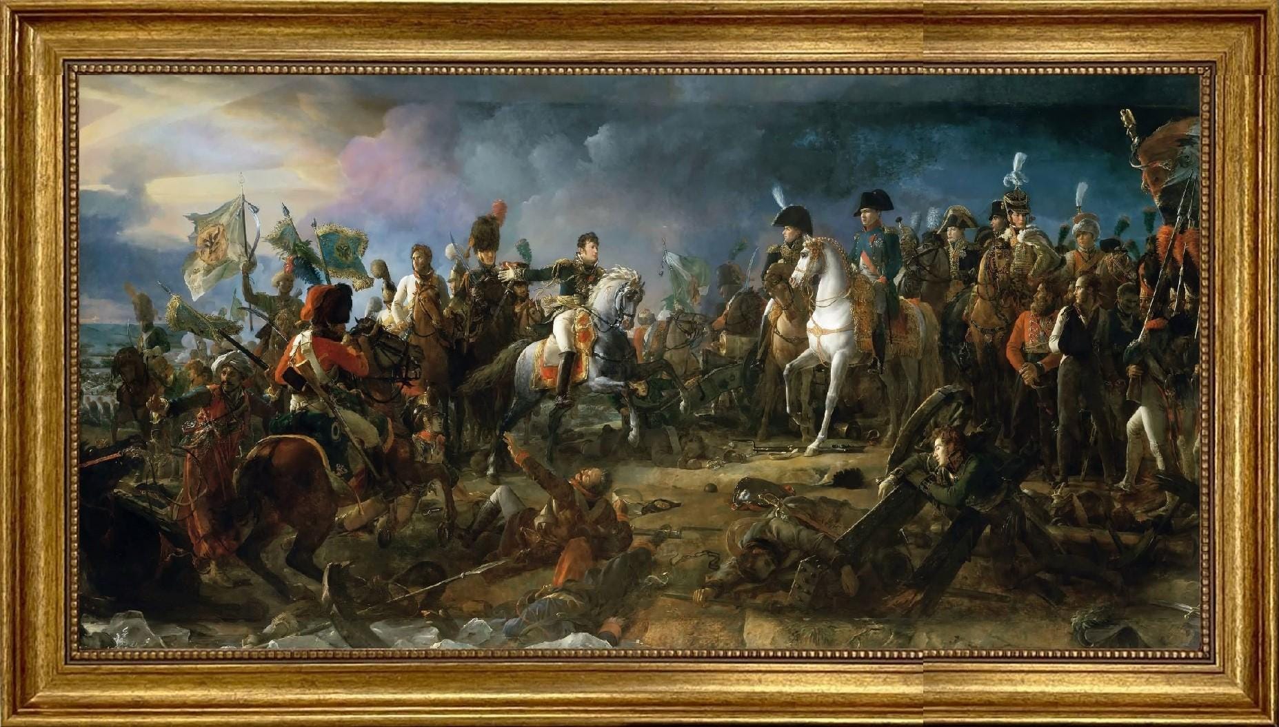 Battle of Austerlitz 1805 by François Pascal Simon Gérard | Premium Canvas Print with Brush Strokes | Looks Like an Original Masterpiece FOSHE ART