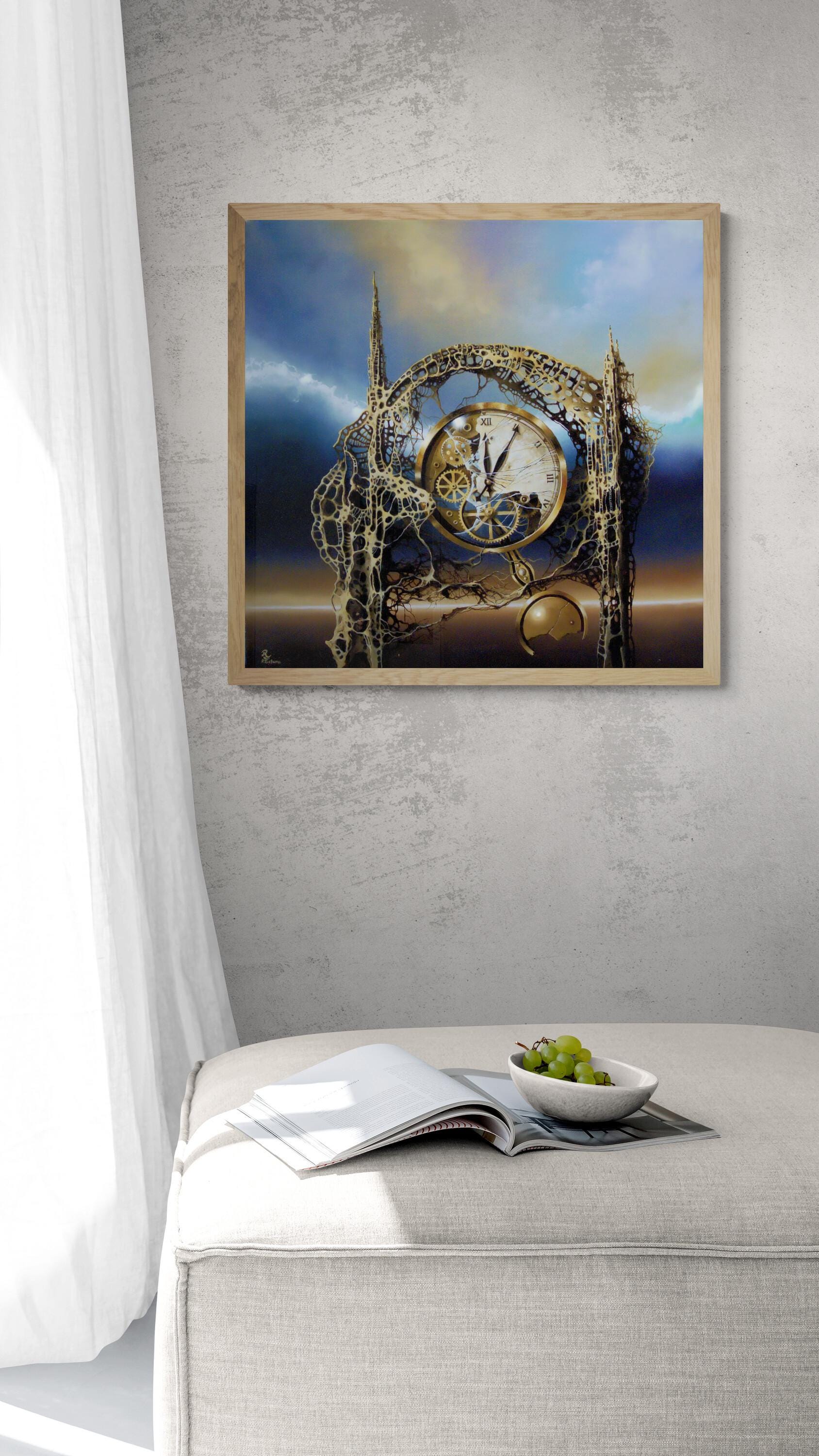 TIME GATE Fineart print on heavyweight paper, reproduction of original painting | Modern home decoration | Gift idea for surreal art lovers FOSHE ART