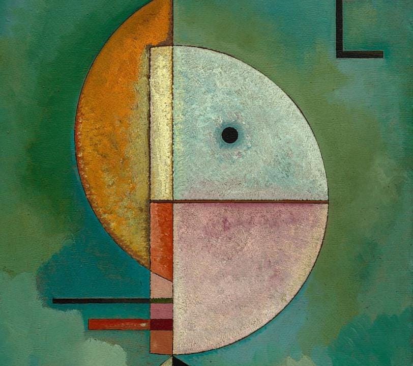 Wassily Kandinsky: "UP" ,Giclee Print Reproduction Painting, Heavyweight print on Fineart paper Hahnemühle 308 gsm or museum quality poster FOSHE ART