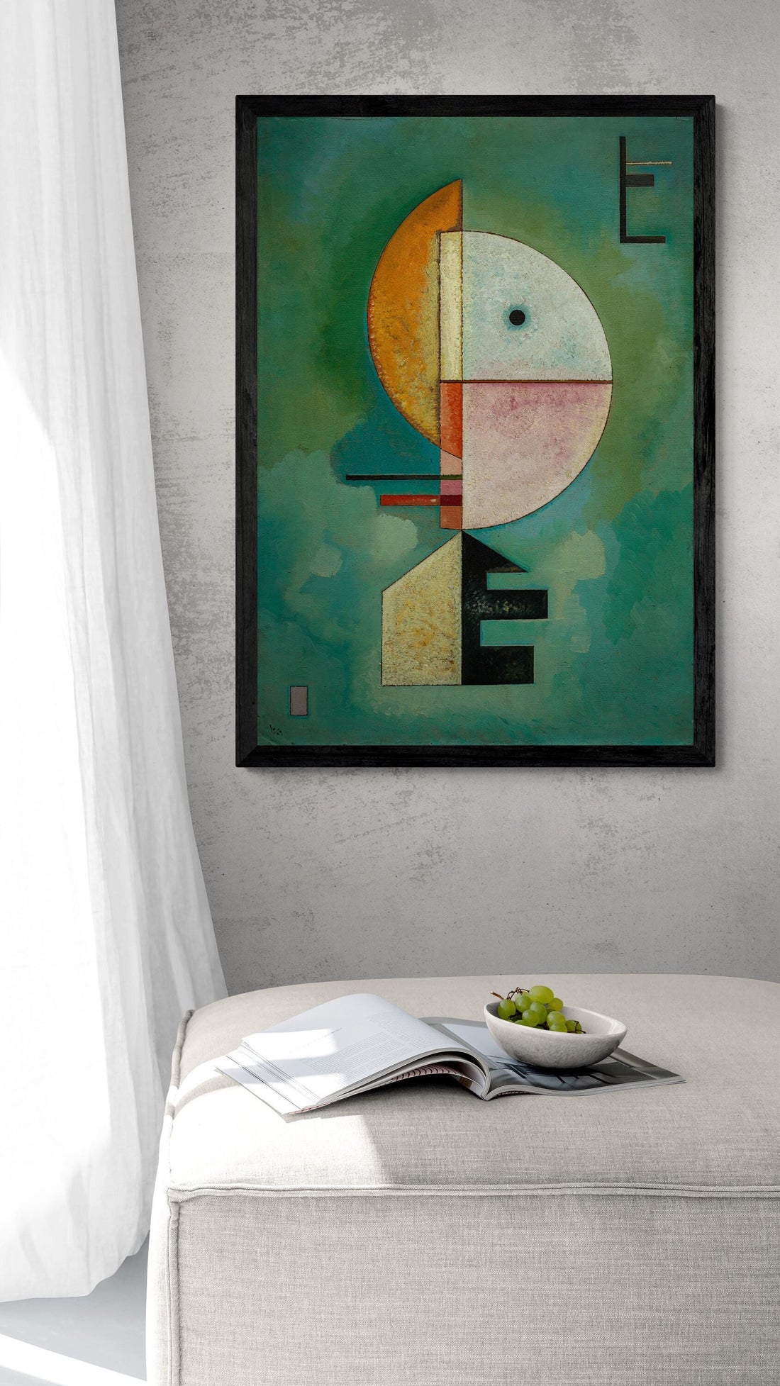 Wassily Kandinsky: "UP" ,Giclee Print Reproduction Painting, Heavyweight print on Fineart paper Hahnemühle 308 gsm or museum quality poster FOSHE ART