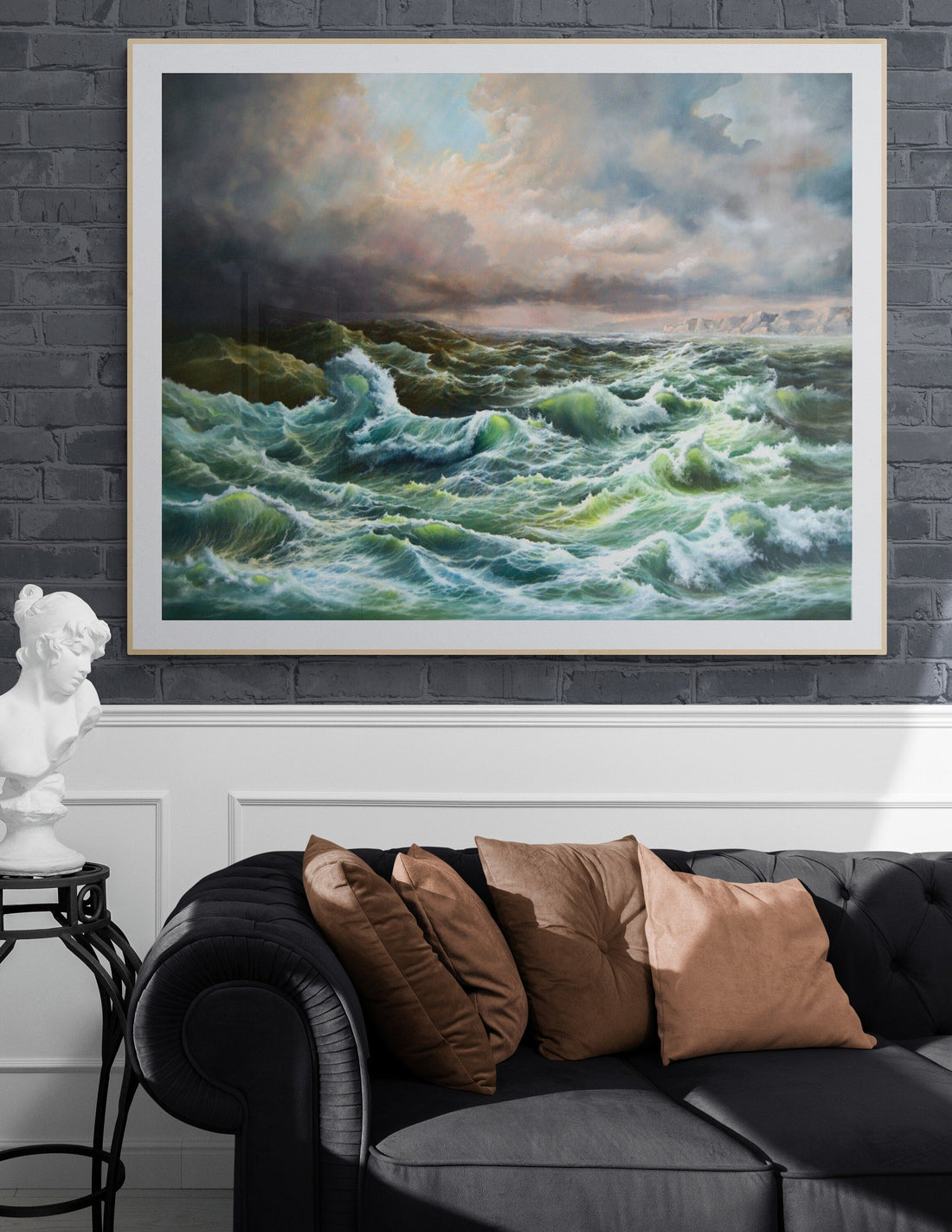 OPEN SEA Giclée Fine Art Print from original oil painting |Wave Seascape Artwork, Seascape Print, Wave Poster, Seascape Decoration, Wave FOSHE ART