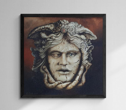 MEDUSA Giclée Fine Art Print of Mythical Creature from original oil painting modern home decoration gift idea for Greek mythology lovers FOSHE ART