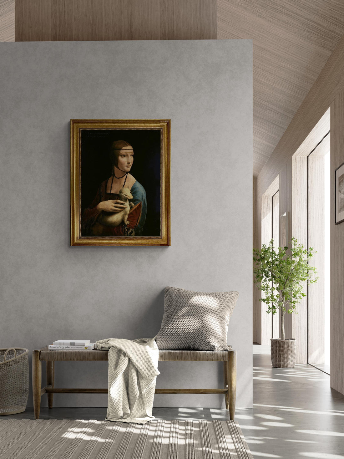 Lady with an Ermine Canvas Print: Leonardo da Vinci Renaissance Art FOSHE ART