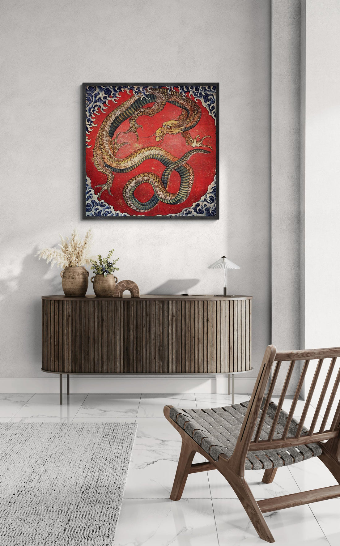 Dragon by Katsushika Hokusai, Japanese poster arts, Hokusai art decore, Giclee Print on Fineart paper, canvas or museum quality poster FOSHE ART