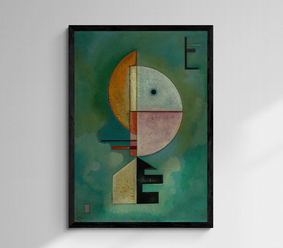 Wassily Kandinsky: "UP" ,Giclee Print Reproduction Painting, Heavyweight print on Fineart paper Hahnemühle 308 gsm or museum quality poster FOSHE ART