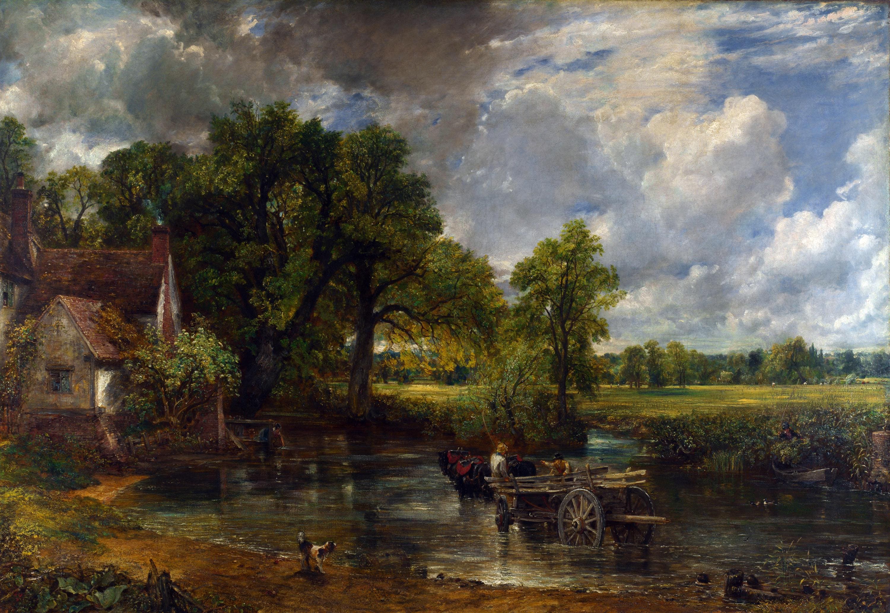 The Hay Wain by John Constable | Museum-Quality Heavyweight Canvas Print | 3D Texture with Brush Strokes | Masterpiece for Timeless Décor FOSHE ART