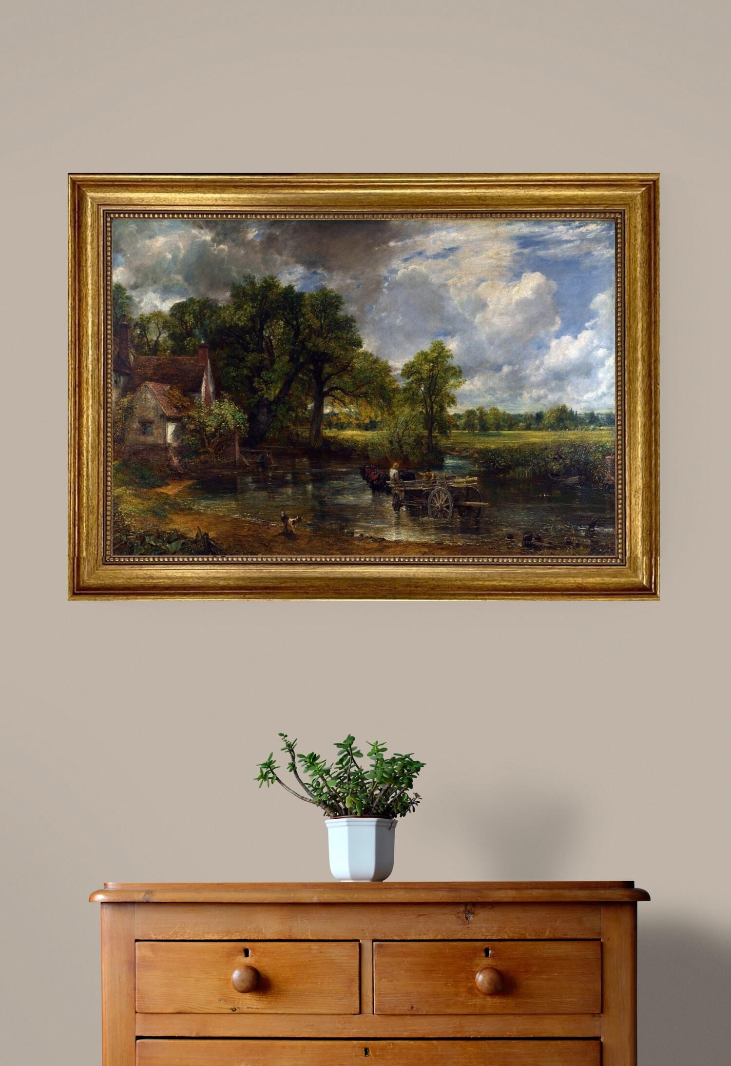 The Hay Wain by John Constable | Museum-Quality Heavyweight Canvas Print | 3D Texture with Brush Strokes | Masterpiece for Timeless Décor FOSHE ART