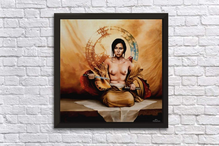 Japanese Woman Portrait Art Print | Sensual Asian Wall Decor FOSHE ART