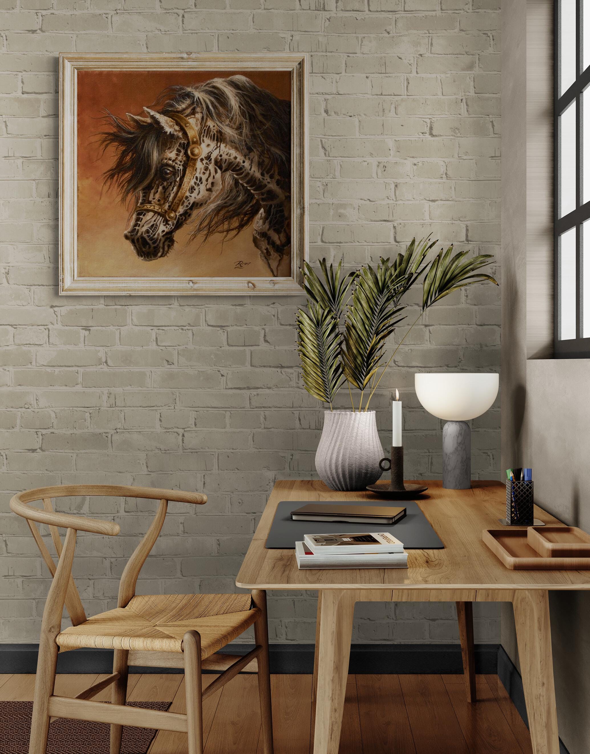 APPALOOSA HORSE HEAD | fine art print from original oil painting | horse photo | equestrian print | equestrian decor | High Definition Print FOSHE ART