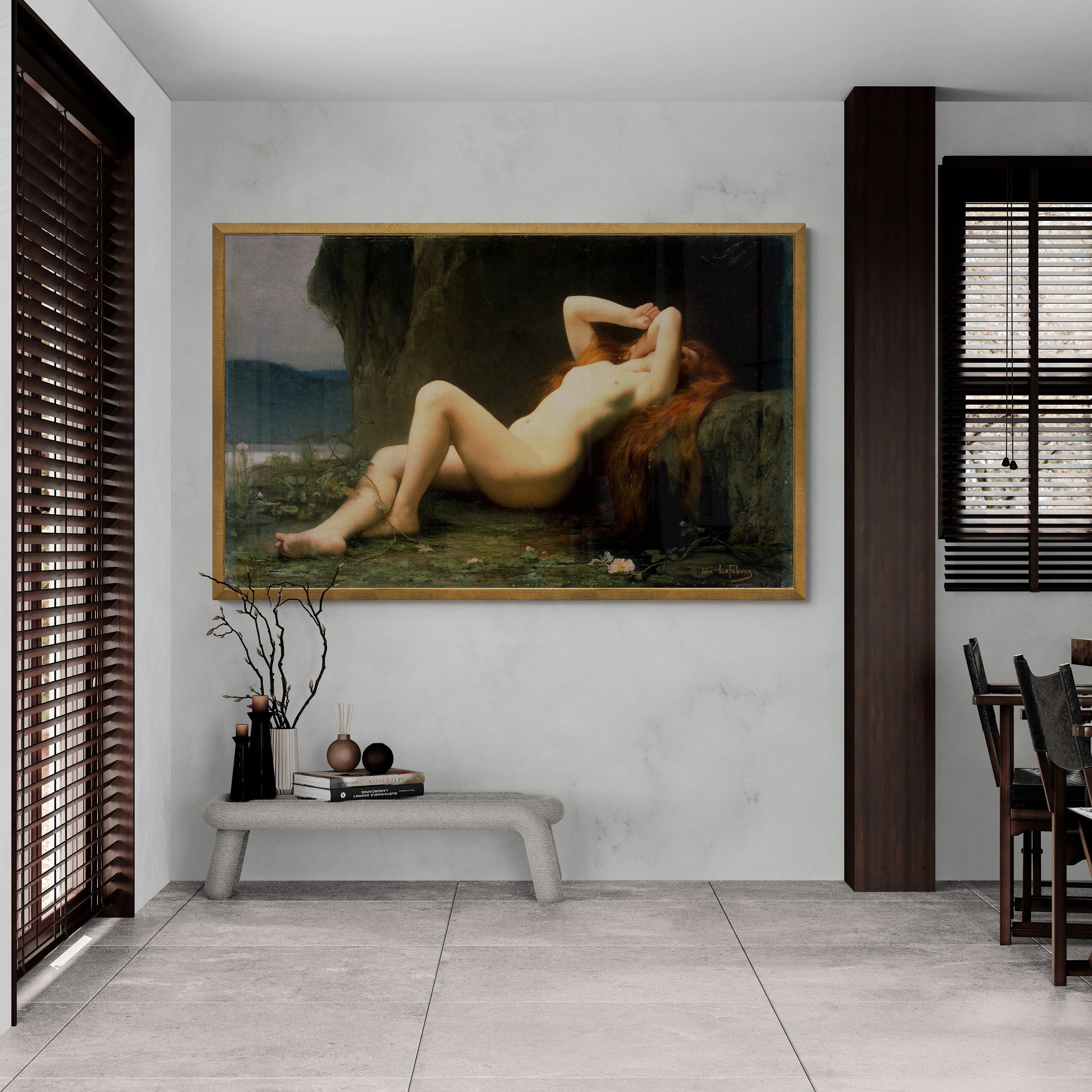 Mary Magdalene Painting | Jules Lefebvre Canvas Art Print FOSHE ART