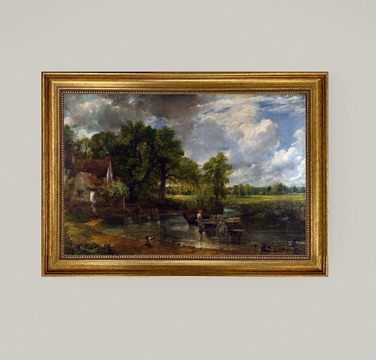 The Hay Wain by John Constable | Museum-Quality Heavyweight Canvas Print | 3D Texture with Brush Strokes | Masterpiece for Timeless Décor FOSHE ART