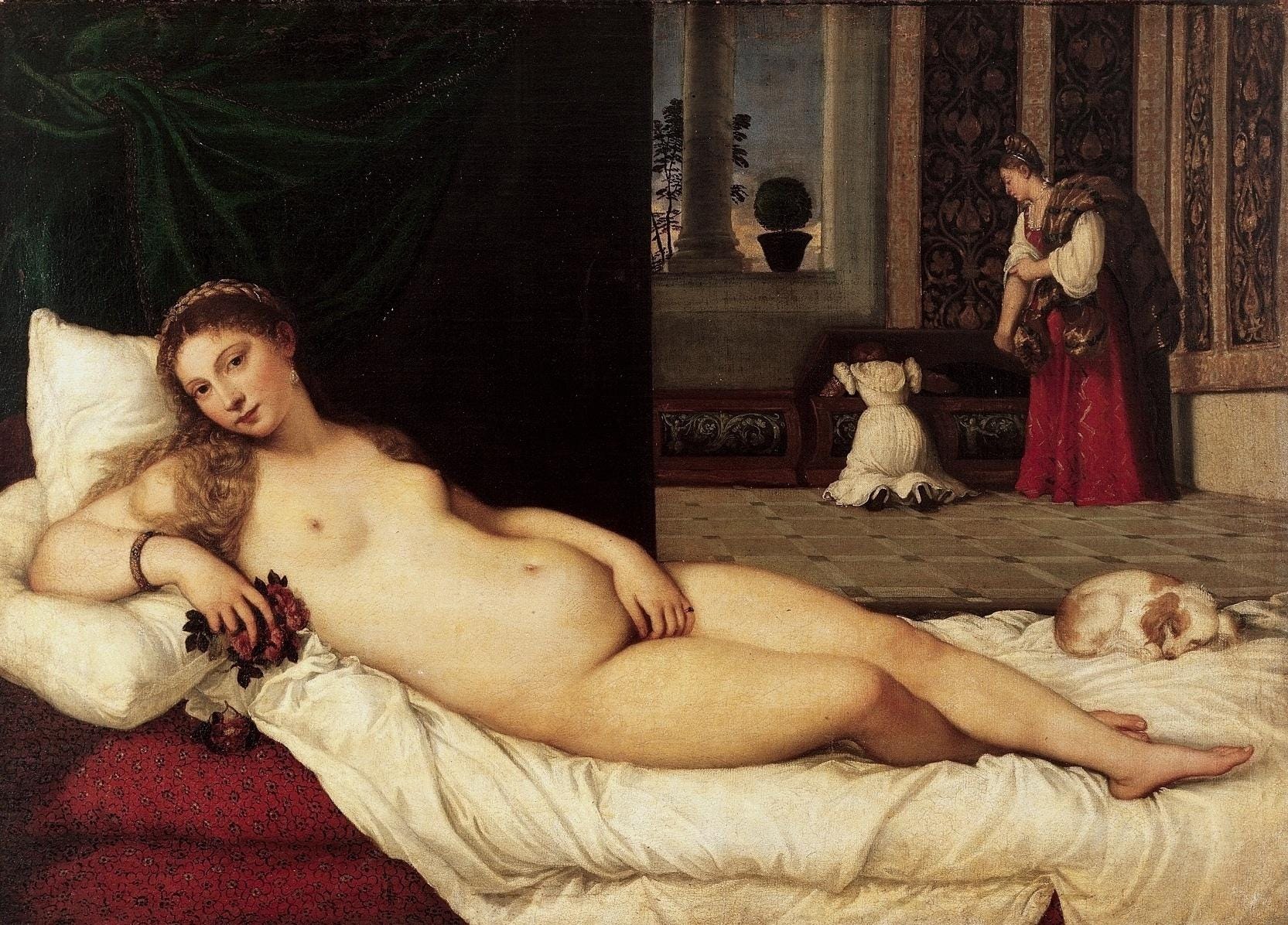 Venus of Urbino Canvas Print: Titian Renaissance Art in Golden Vintage Frame FOSHE ART