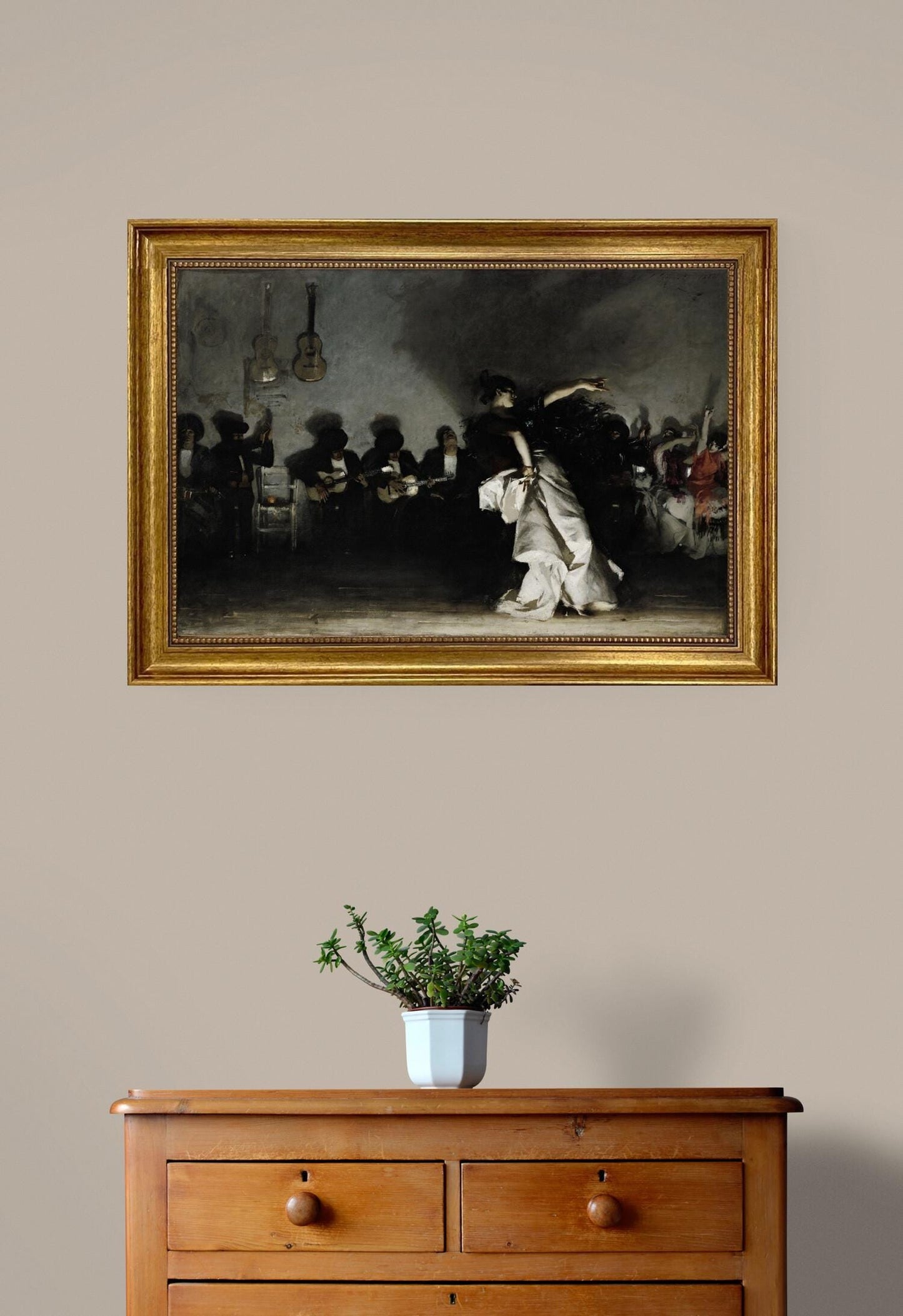 Framed Spanish Dancer Canvas Print: John Singer Sargent Reproduction FOSHE ART