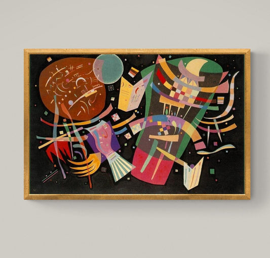 Wassily Kandinsky Composition X, Large Art, Heavyweight Canvas, 3D hand-finished print with brush stroke, looks like original, Ready to Hang FOSHE ART