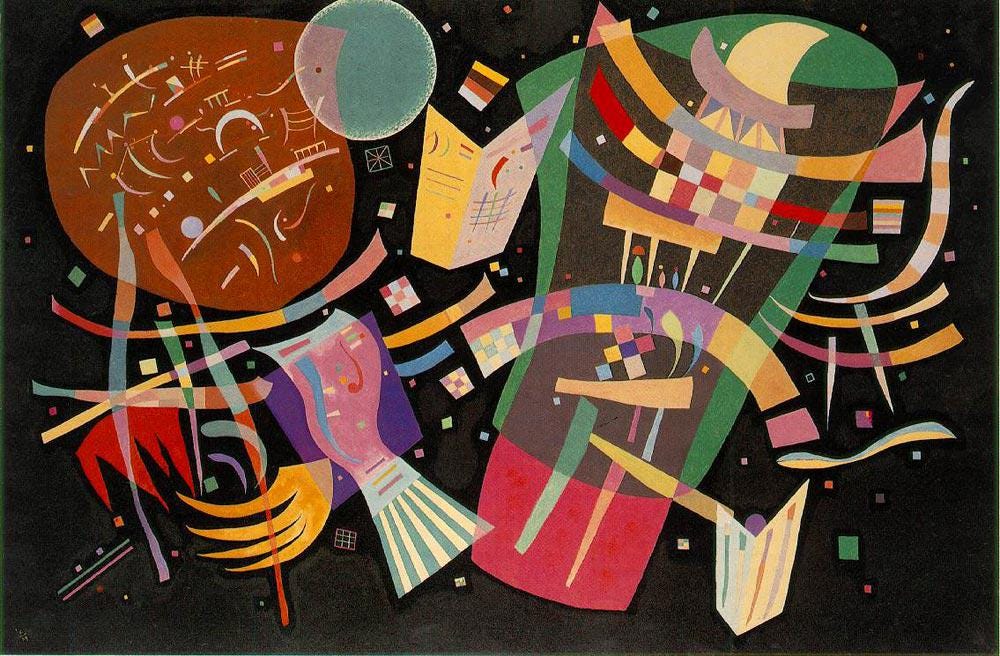 Wassily Kandinsky Composition X, Large Art, Heavyweight Canvas, 3D hand-finished print with brush stroke, looks like original, Ready to Hang FOSHE ART