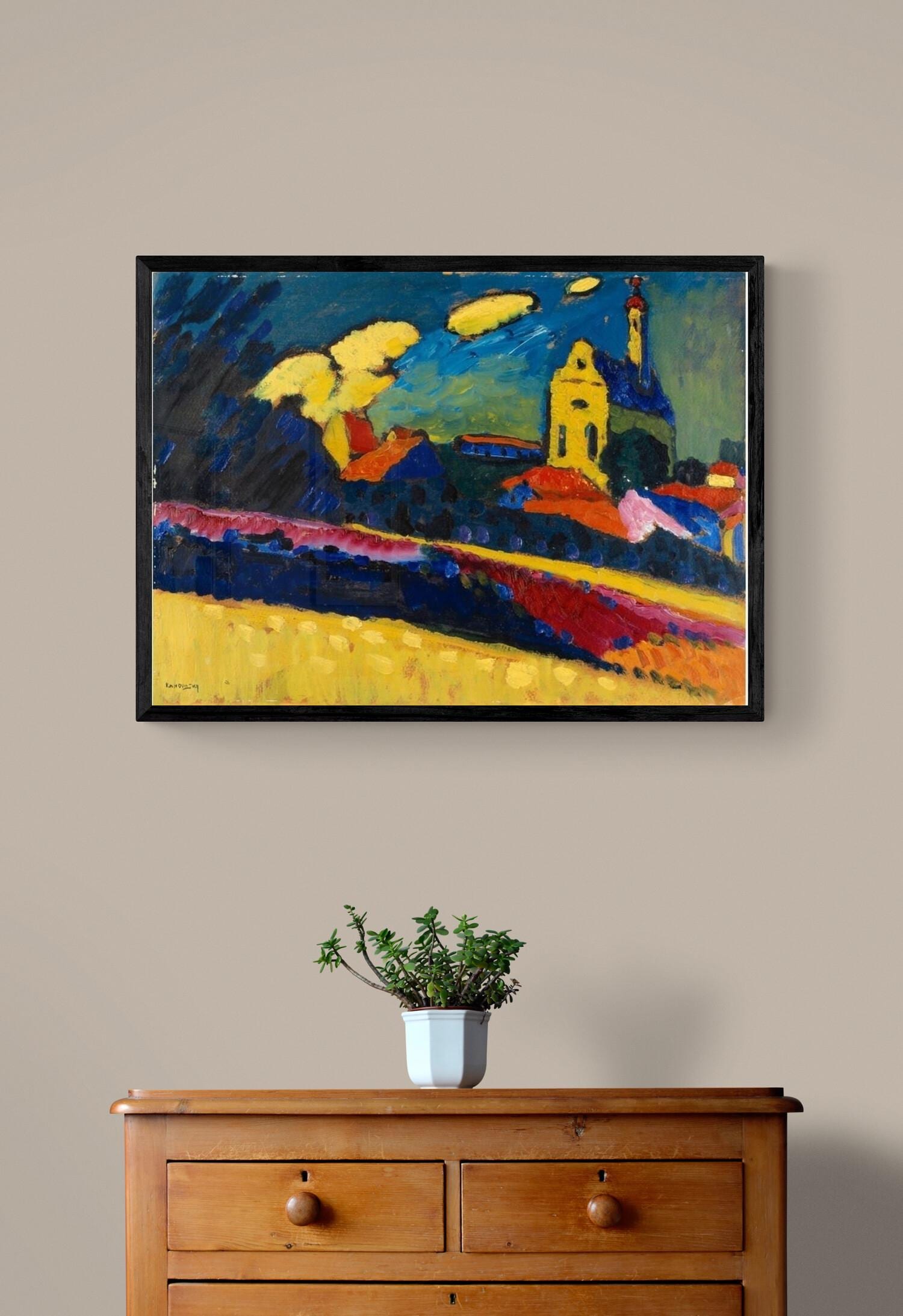 Kandinsky Murnau Landscape Print: Giclee Fine Art Reproduction FOSHE ART