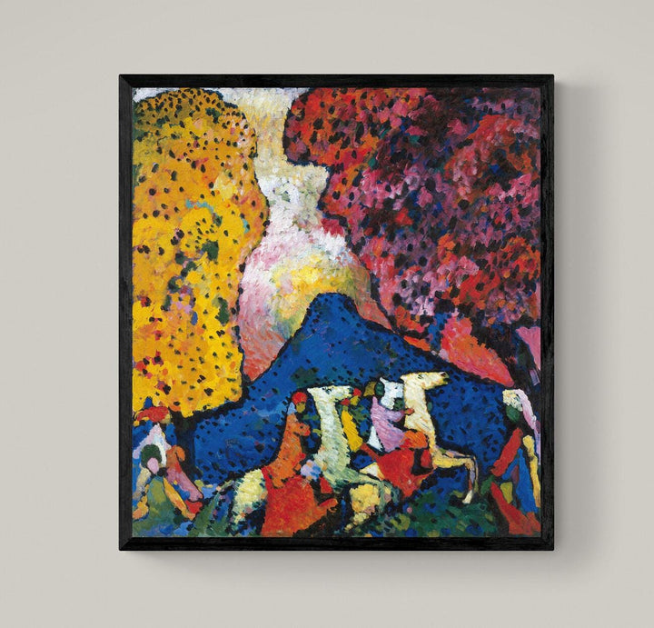 Blue Mountain by Wassily Kandinsky Large Wall Art on Heavyweight Canvas with 3D Brushstroke Finish | Looks like original | Ready to Hang FOSHE ART