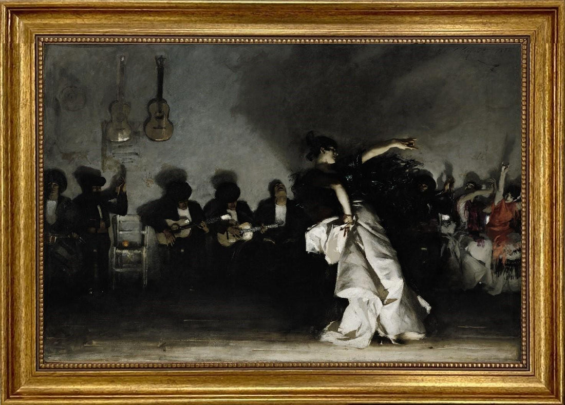 Framed Spanish Dancer Canvas Print: John Singer Sargent Reproduction FOSHE ART