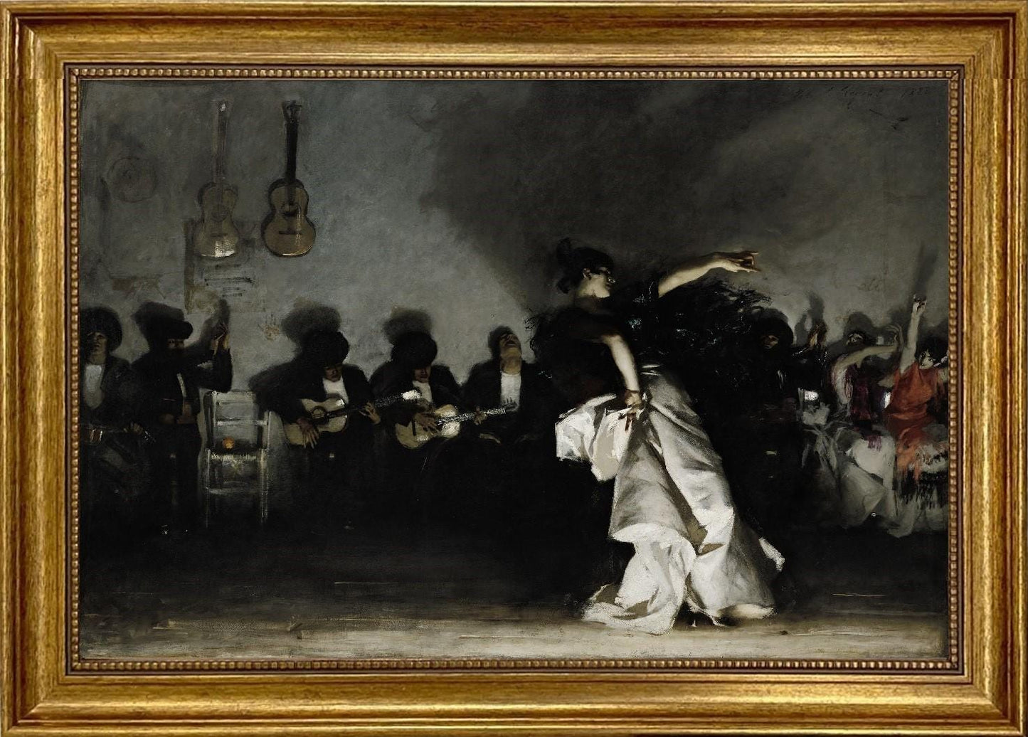 Framed Spanish Dancer Canvas Print: John Singer Sargent Reproduction FOSHE ART
