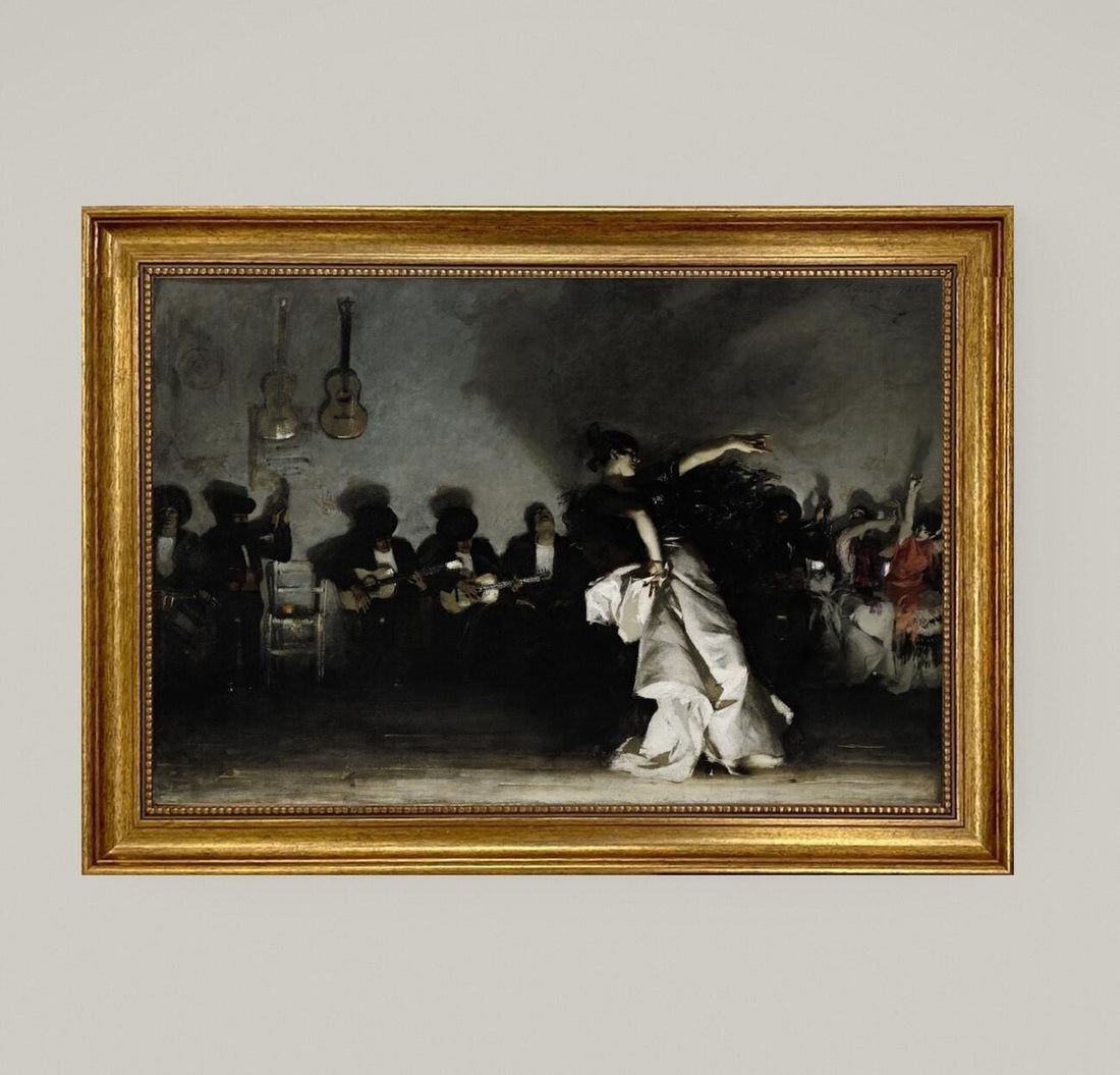 Framed Spanish Dancer Canvas Print: John Singer Sargent Reproduction FOSHE ART