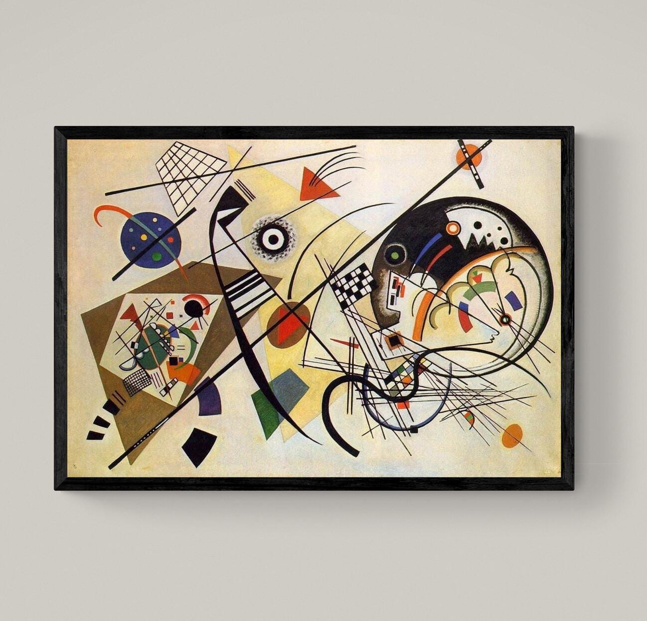 Wassily Kandinsky Dominant Curve, Large Art, Giclee Print Reproduction Heavyweight print on Fineart paper or museum quality poster FOSHE ART