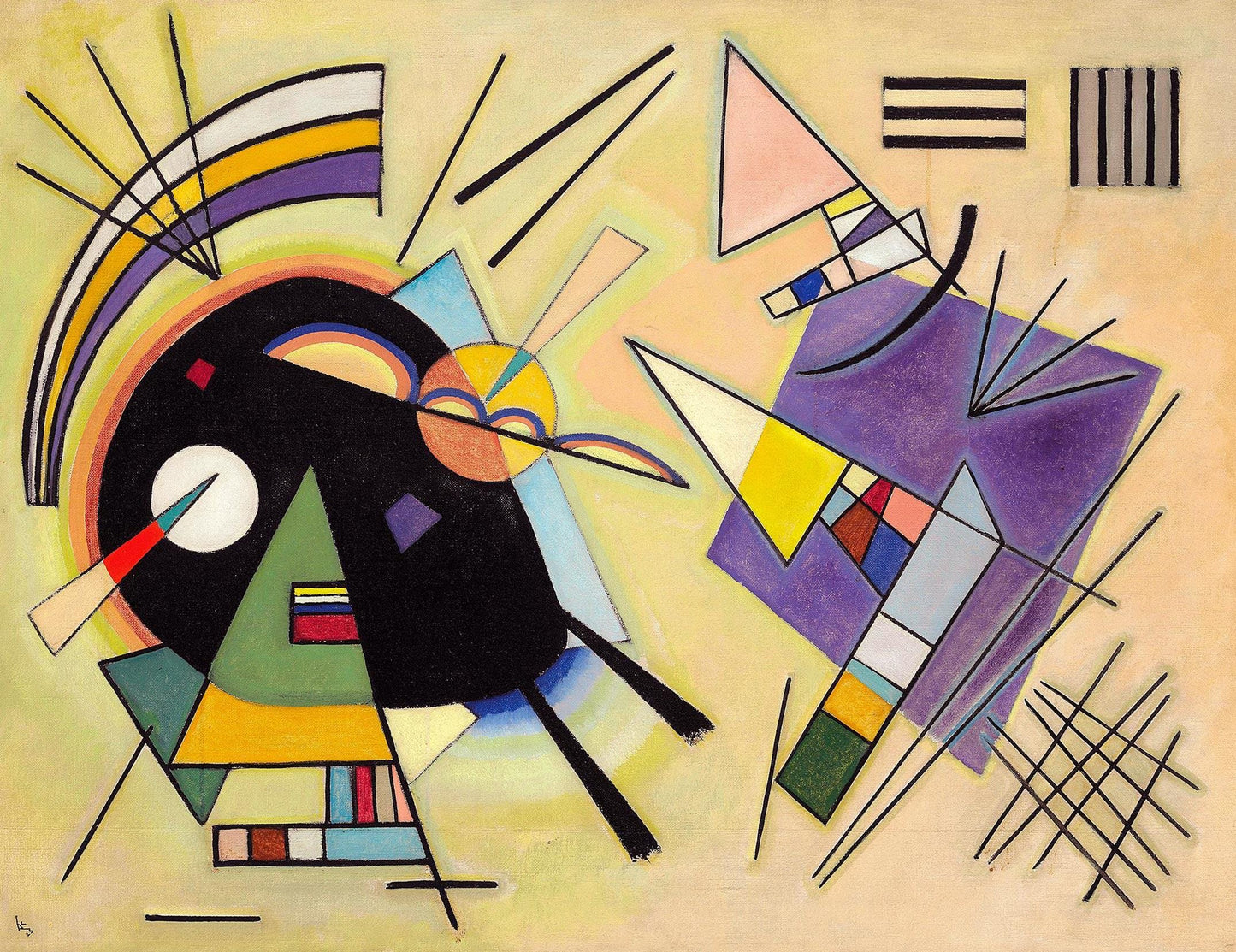 Black and Violet by Wassily Kandinsky, Giclee Print Reproduction Heavyweight print on Fineart paper or museum quality poster FOSHE ART
