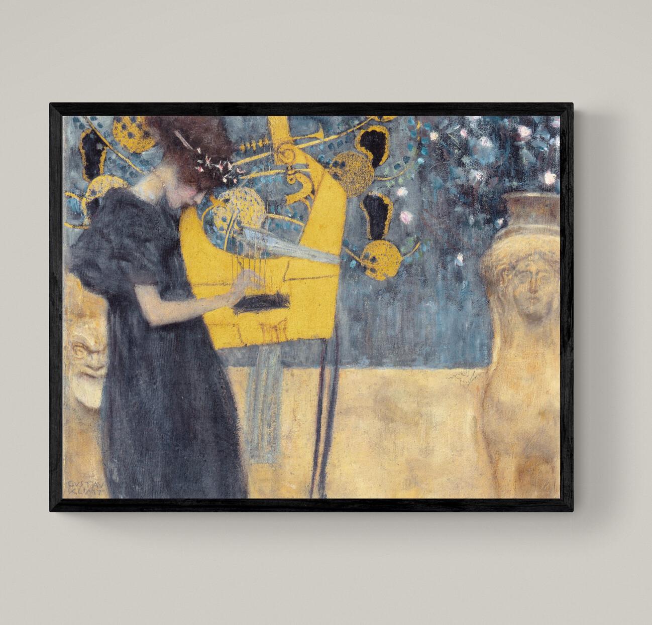 Music by Gustav Klimt Wall Giclee Print Reproduction on Hahnemühle Fine Art paper or museum quality poster FOSHE ART