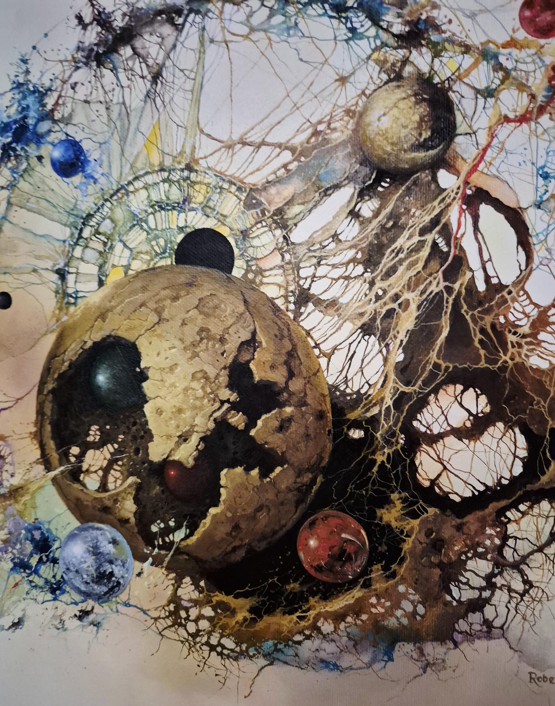 De Profundis: Original Oil Painting by Robert Zietara, framed canvas FOSHE ART