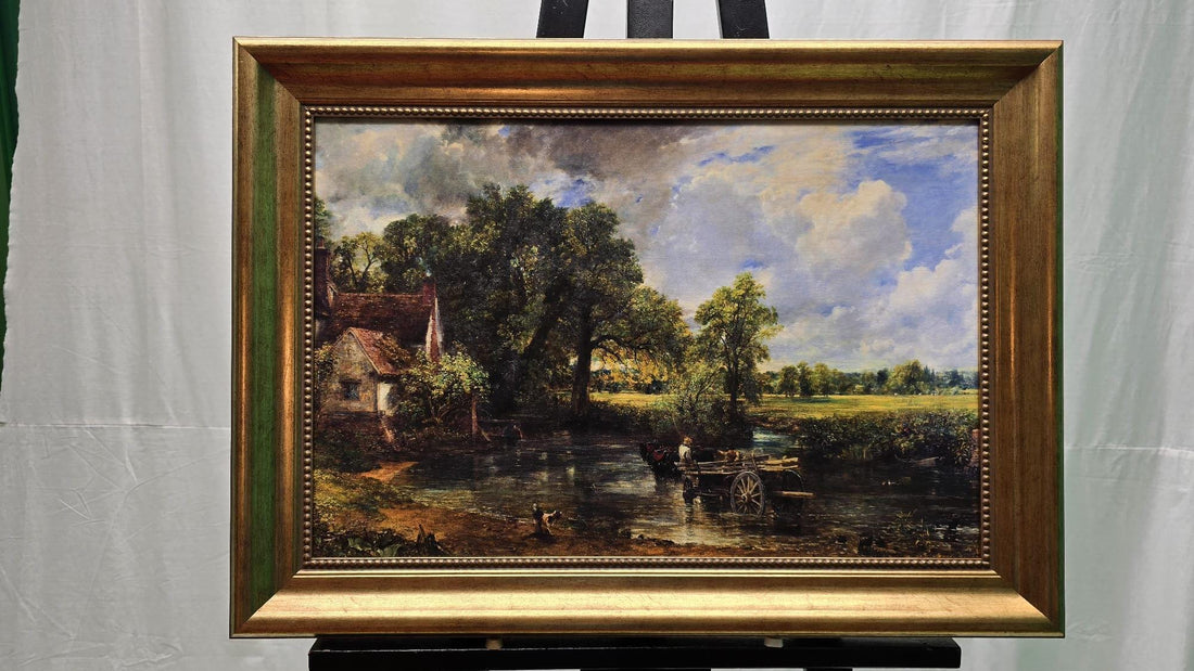 The Hay Wain Canvas Print: John Constable Masterpiece, Brush Stroke Finish FOSHE ART