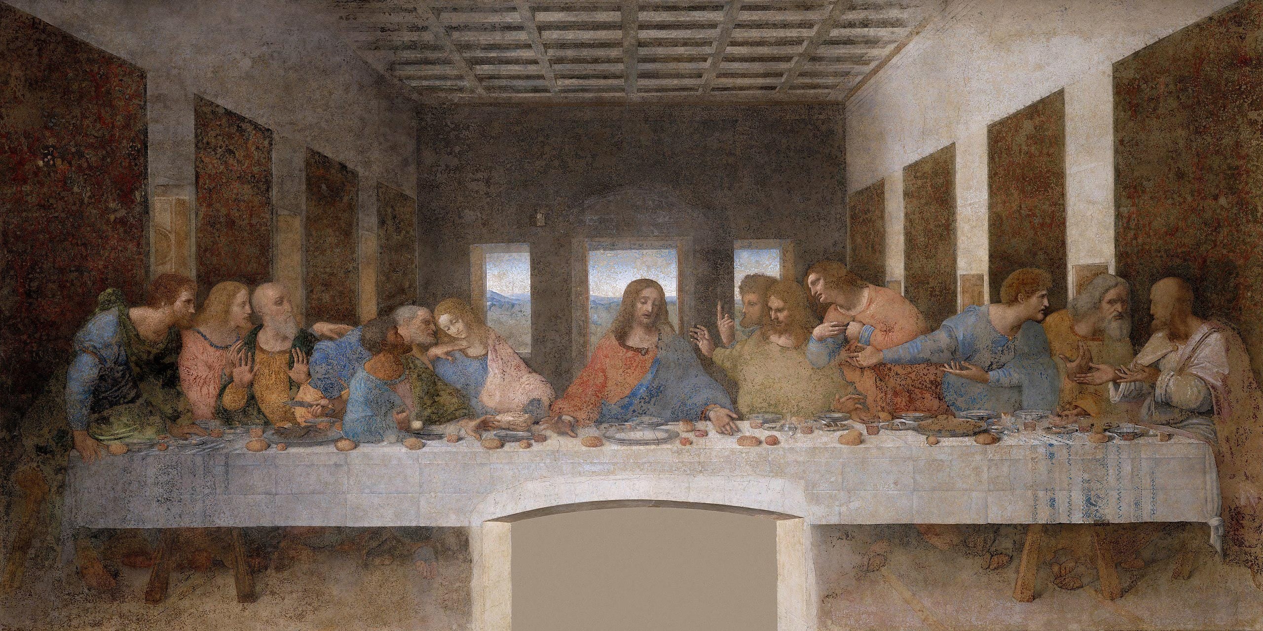 The Last Supper Leonardo da Vinci Masterpiece, framed Canvas Giclee Print with texture and brush strokes looks like original oilpainting FOSHE ART