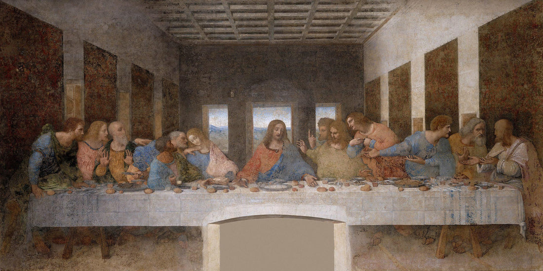 The Last Supper Leonardo da Vinci Masterpiece, framed Canvas Giclee Print with texture and brush strokes looks like original oilpainting FOSHE ART