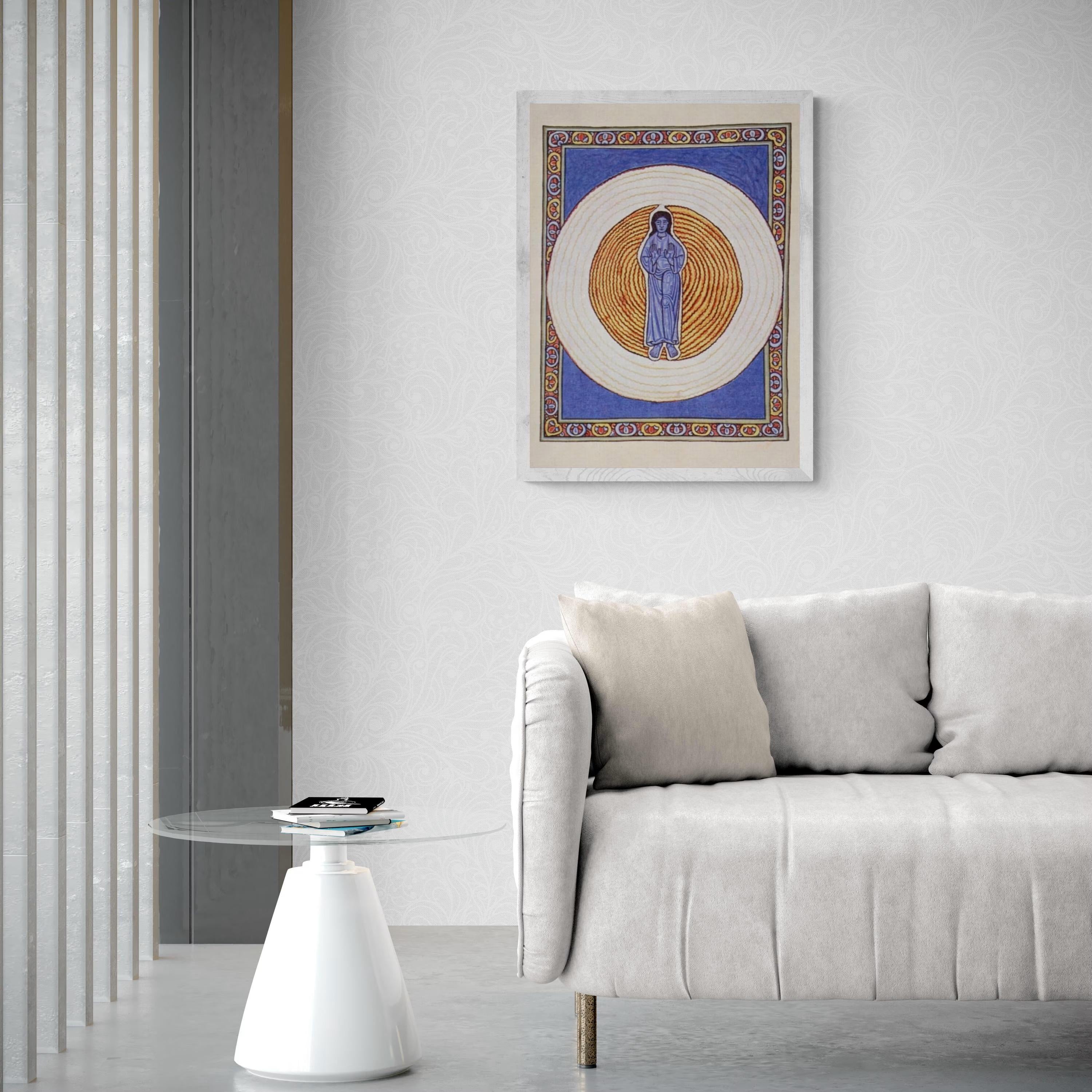 Illuminated manuscript by Saint Hildegarde: Know the Ways of God | Catholic Art Print on Heavyweight Paper or Canvas | Spiritual Masterpiece FOSHE ART