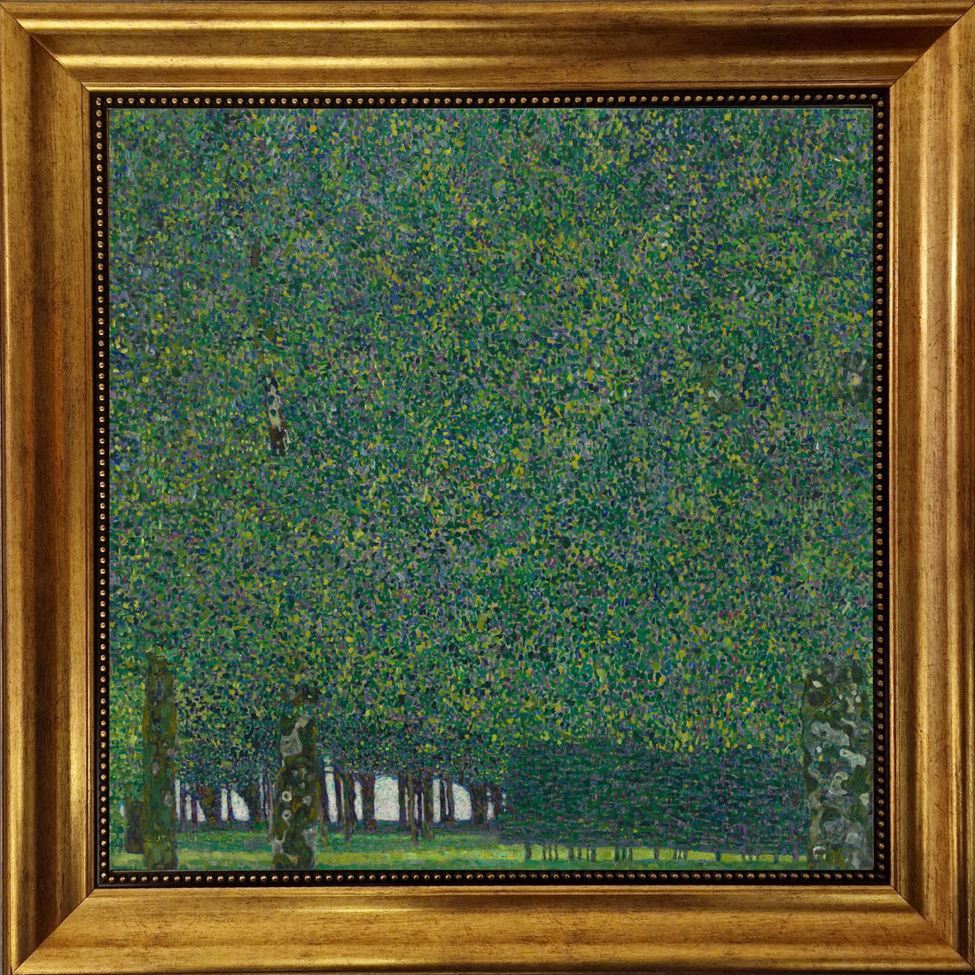 Gustav Klimt "The Park" Art Nouveau Canvas Print: Golden Vintage Frame, 3D Hand-Finished Reproduction FOSHE ART