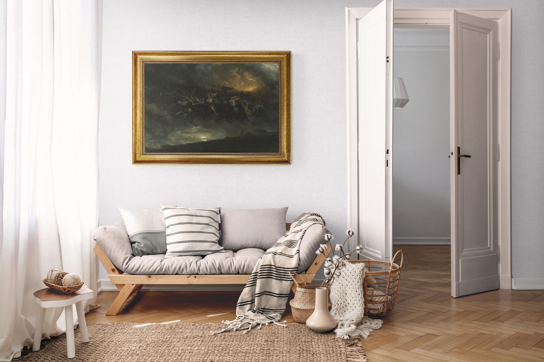 The Wild Hunt of Odin Art Print: Hand-Finished Brushstrokes Canvas FOSHE ART