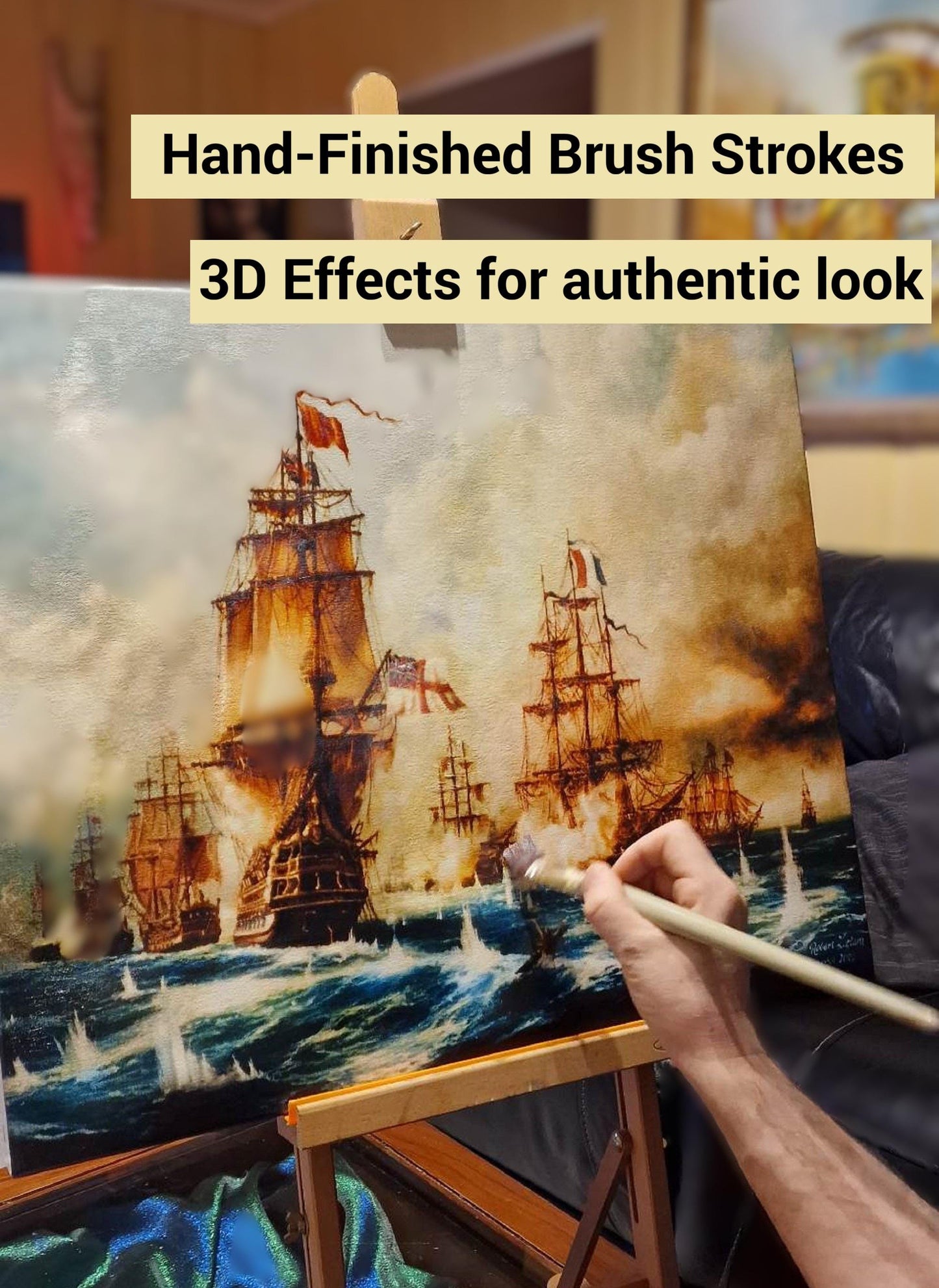 Klimt Portrait of Adele Bloch-Bauer Print on canvas: Brushstroke Texture, Golden Vintage Frame FOSHE ART