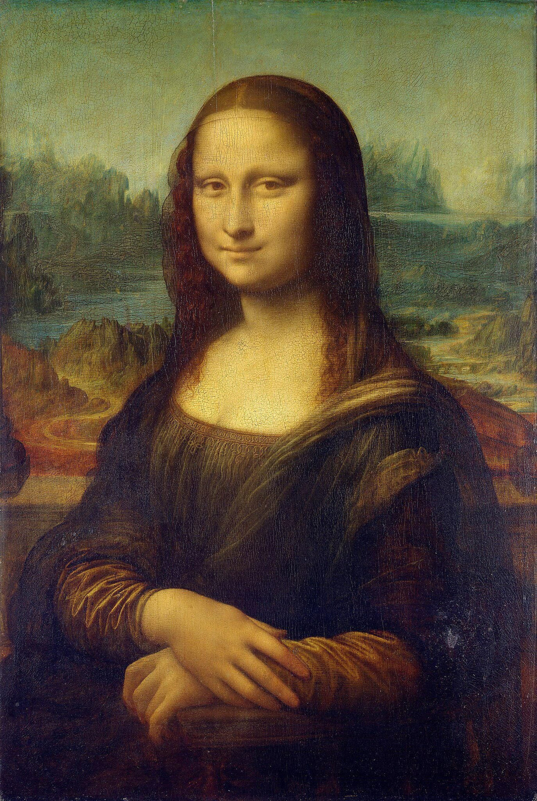 Mona Lisa Canvas Art Print with Brush Stroke Texture: Leonardo da Vinci Masterpiece FOSHE ART